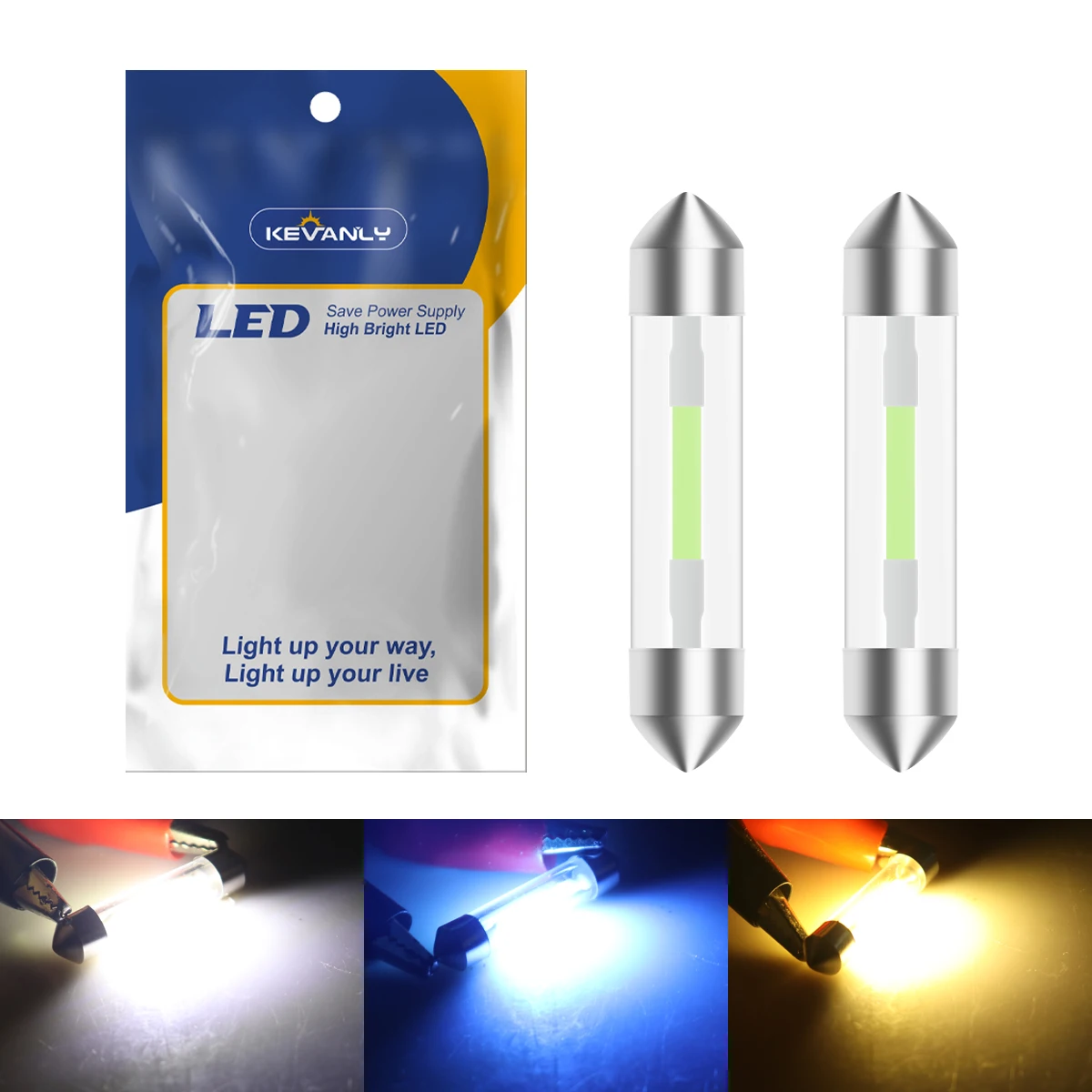 

2PCS Car C5W LED Bulbs 31mm 36mm 39mm 41mm Festoon Automobile Interior Reading Dome Truck Signal Lamp Warm White Transparent