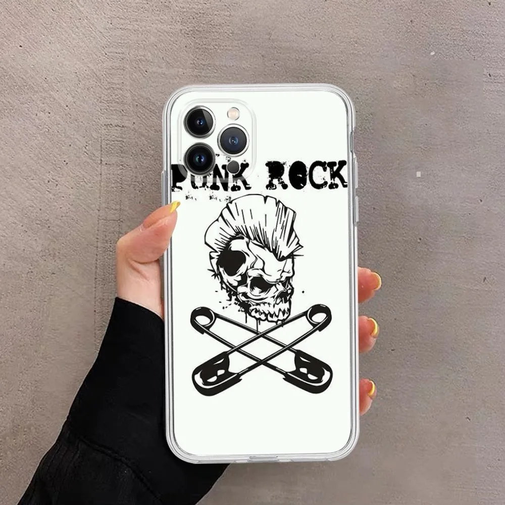 Punk Rock Phone Case For iPhone 14 11 12 13 Mini Pro XS Max Cover 6 7 8 Plus X XR SE 2020 Funda Shell