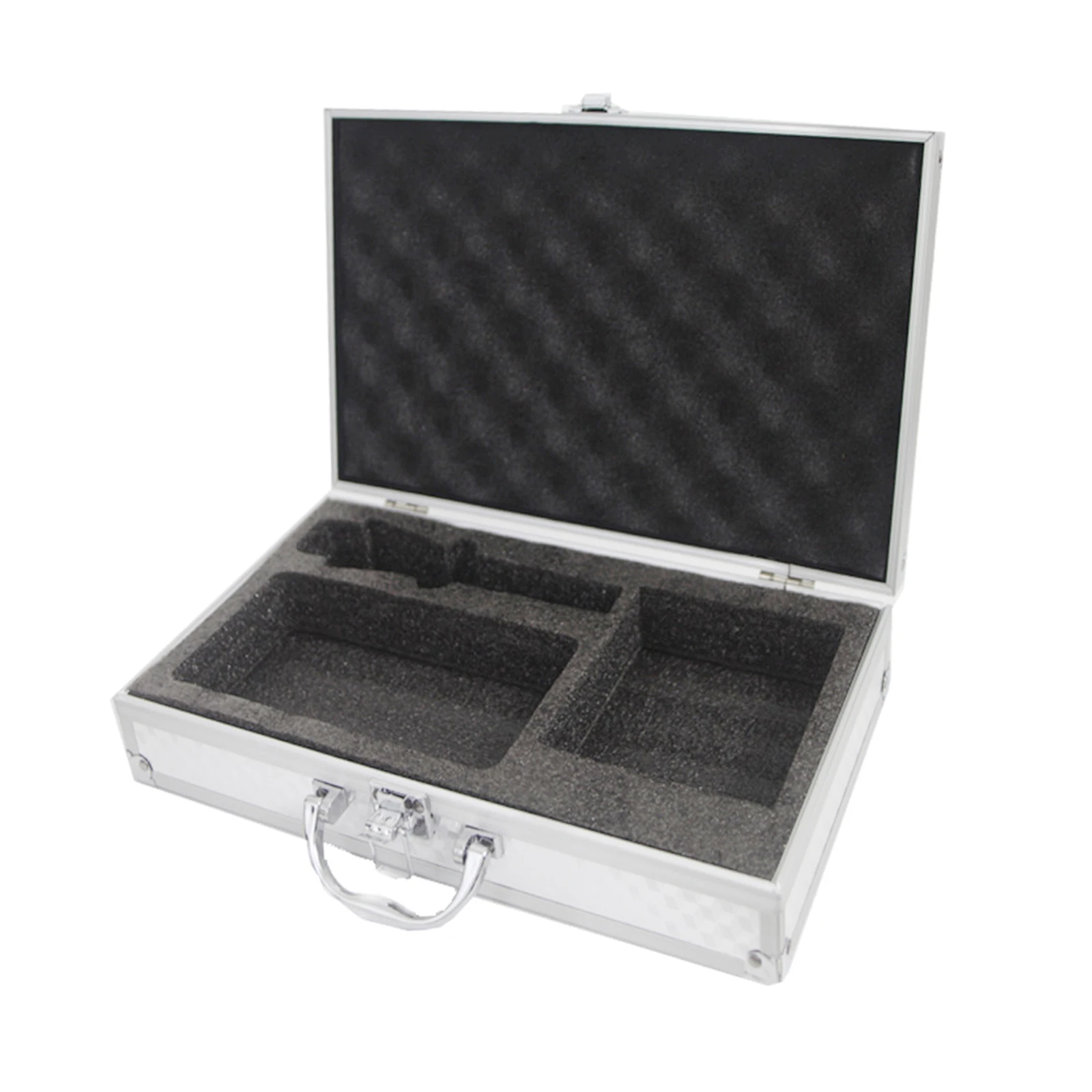 Large Size Carrying Case Customizable Pre-Diced Foam Aluminum Alloy Sturdy Build Ideal for Wireless Mic System Storage