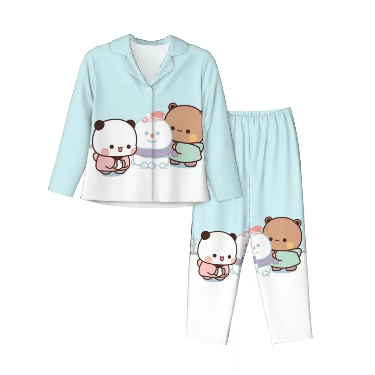 Panda Bear Hug Bubu Dudu Damen-Pyjama, 2-teiliges Set, Loungewear-Pyjama pour femme