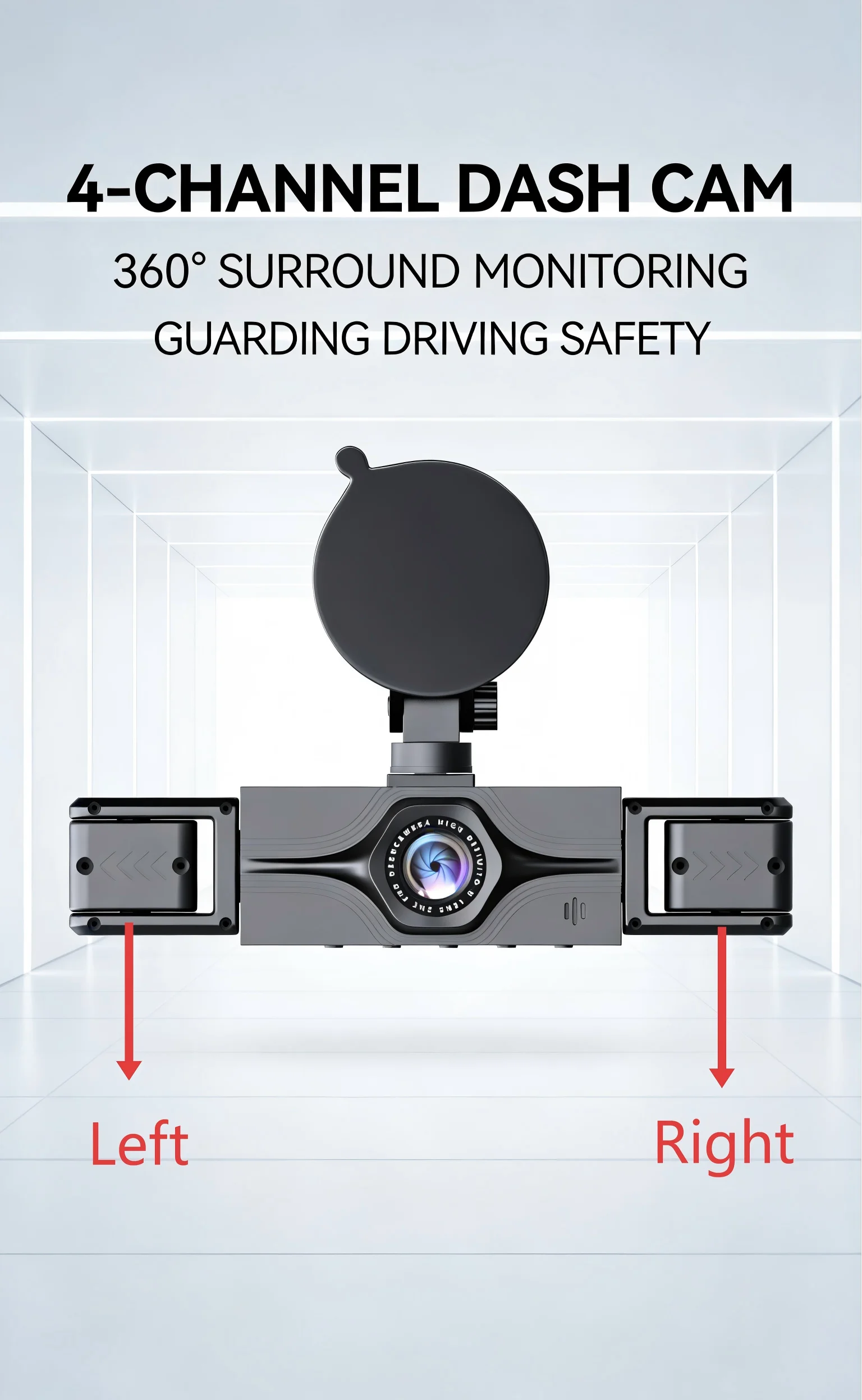 Hot-sales 1080P Four-channel Dashcam With IPS Screen Wifi APP 12 Months Warranty Recorder-Black Box Front Back Right Left