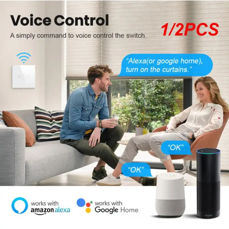 

1/2 шт., переключатель Wi-Fi для рулонного затвора/жалюзи с электродвигателем, автоматизация умного дома для Alexa, Home