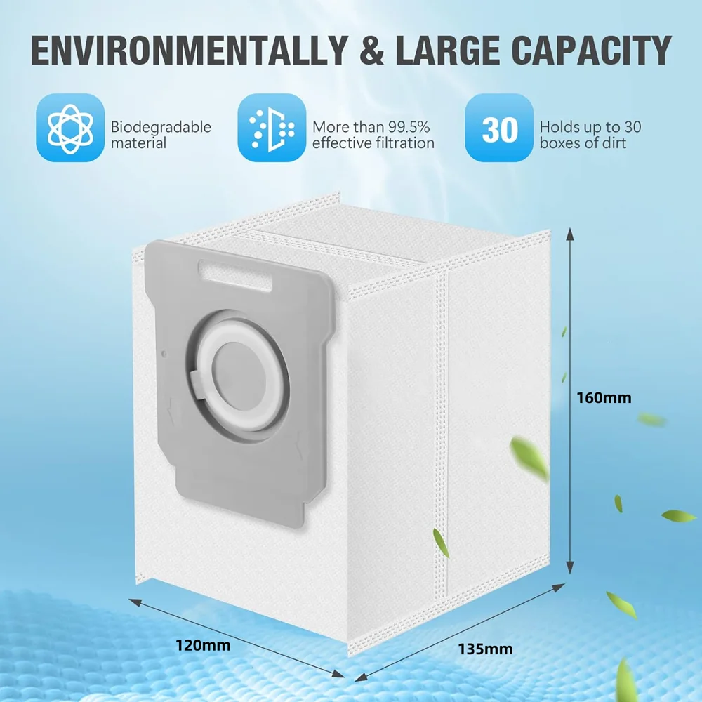 ใช้ได้กับ iRobot เครื่องกวาดฝุ่น i7 +/E5/E6/S9 ถุงขยะอุปกรณ์เสริมใหม่
