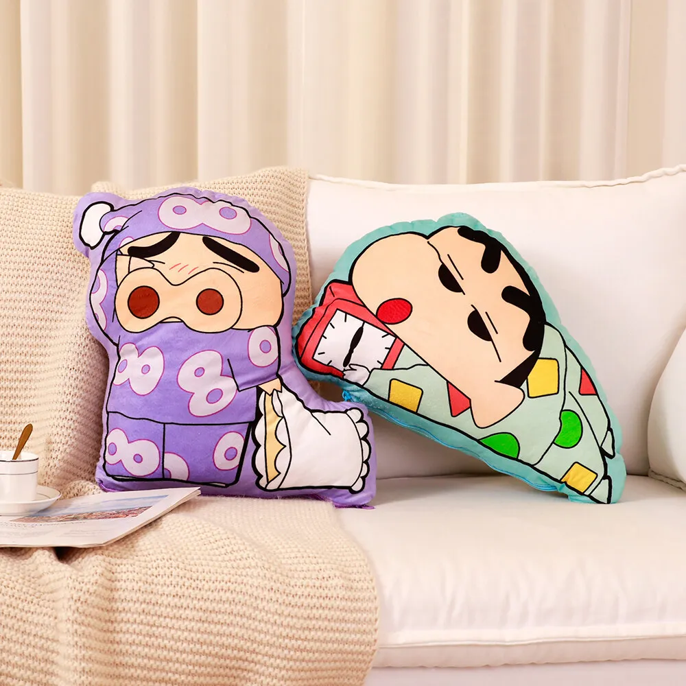 Cartoon Crayon Shin chan Knitted Blanket Soft Throw Blankets Pillow and Blanket 2-in-1 for Outdoor Travel Bed Rug view 2
