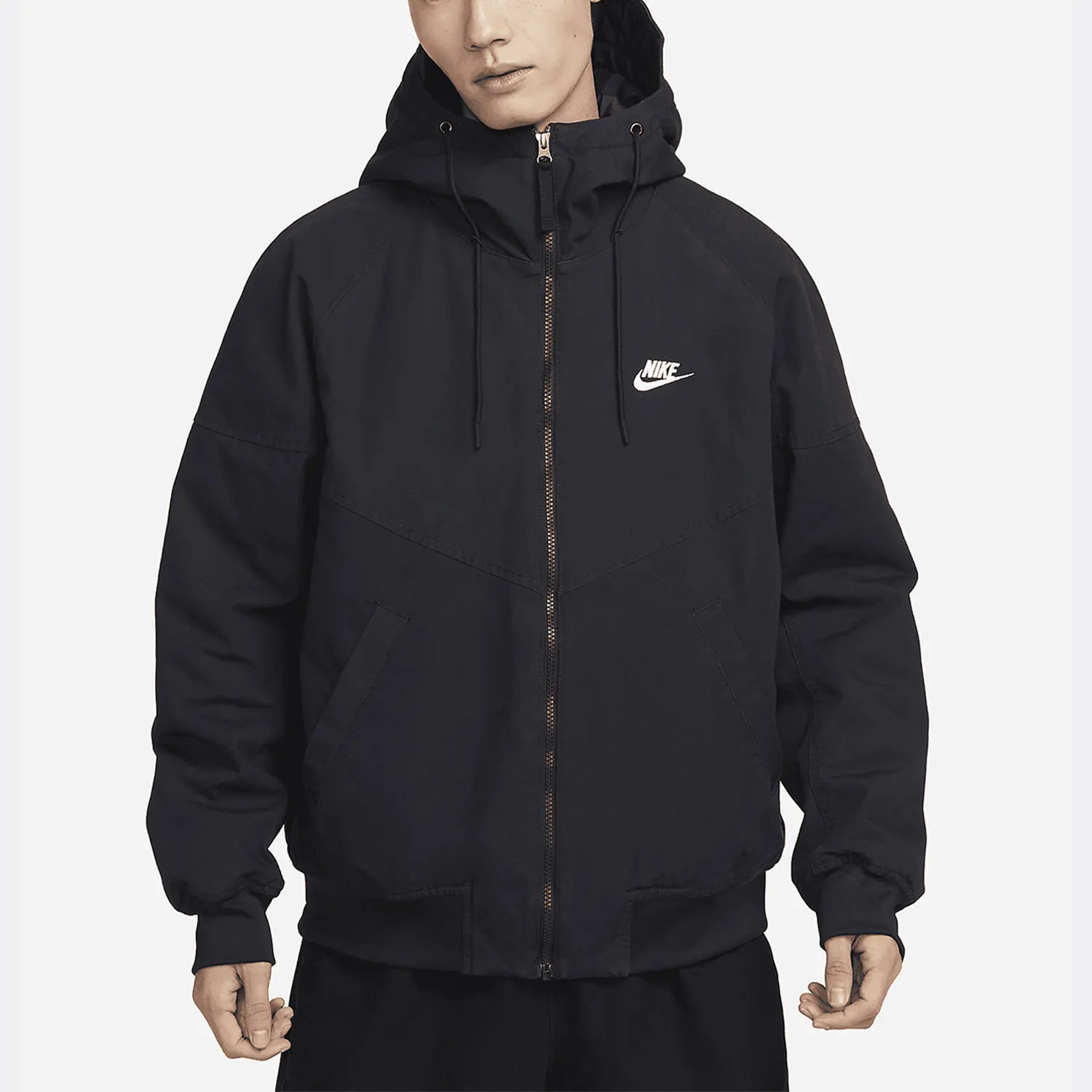 Nike Authentic Spring New Men's Warm Quilted Casual Hooded Jacket DX0693-010