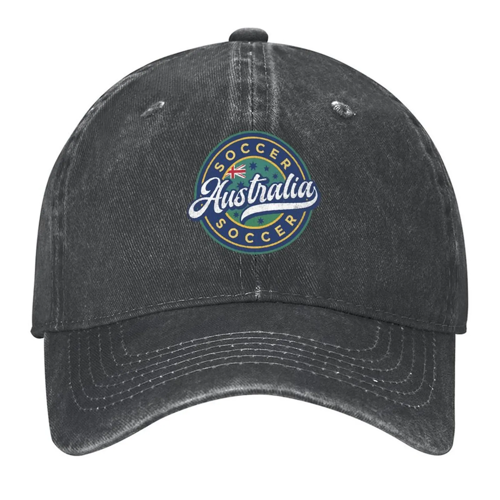 

Australia Soccer Badge Round Baseball Cap New In The Hat derby hat Hat men Hip Hop Female Men's