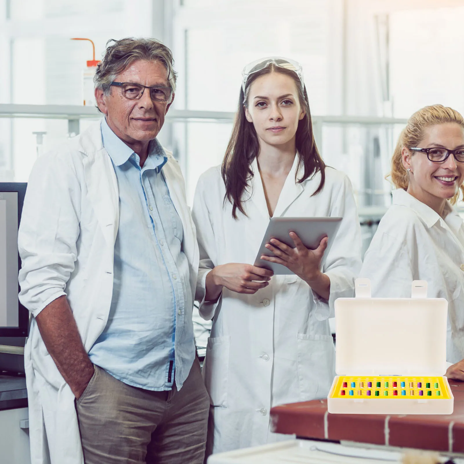 

Tube Box 96-Hole Durable Pe Material For Lab Scientific Research Food Beverage Testing Flip-Top Rack Centrifuge Tube Shelf