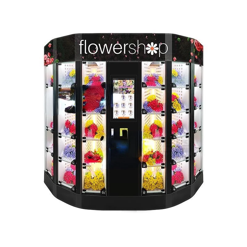 Factory Supply Custom Sweet Latest Fresh Cutting Flower Vending Machine Bouquet Vending Machine