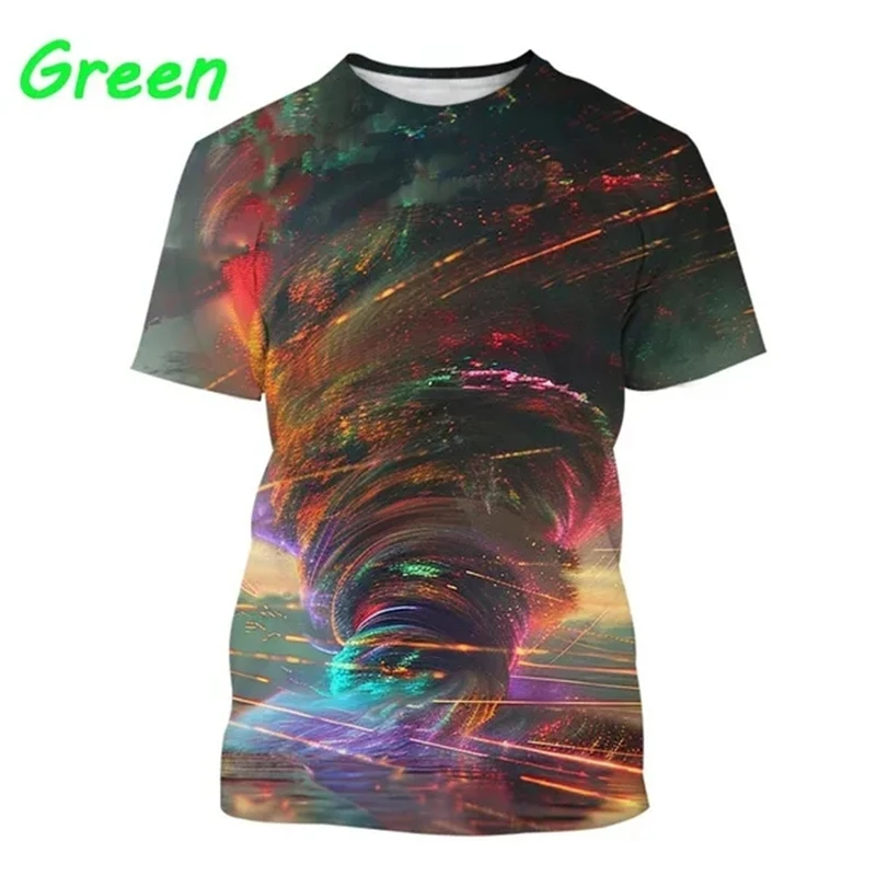 New Tornado Funny 3D Personalized Printed T-shirt Fashion Casual Funny Couple Cool T-shirt 2024 Short Sleeve Tee Unisex Shirt