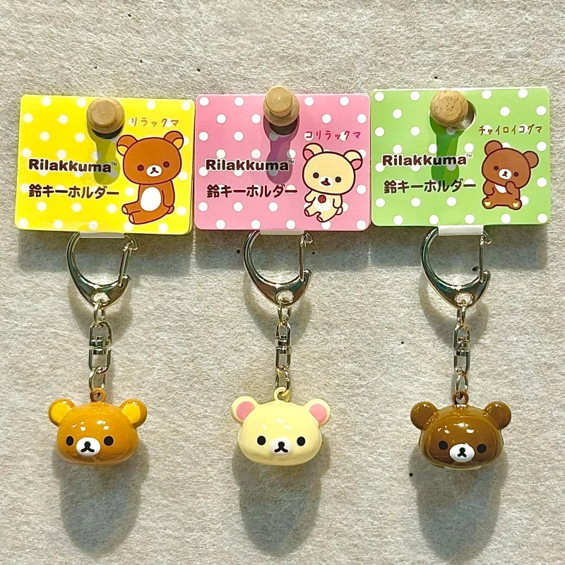 Мини-брелок Sanx Rilakkuma Kawaii Korilakkuma Jingle Bell, подвеска на рюкзак, крепление Fuji, мультяшный медведь, украшение, сумка, очаровательные подарки