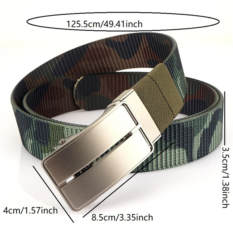 

Men's Reversible Belt Ratchet Nylon Belt For Men Casual Web Golf Belt For Jeans Pants Work