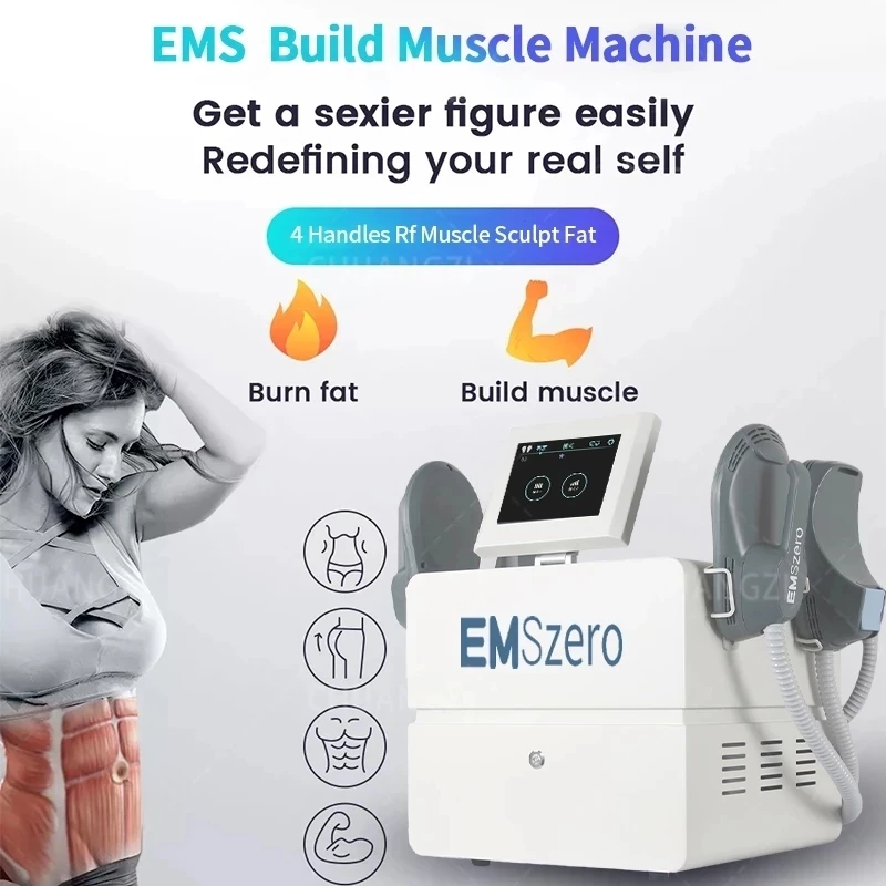 EMSZERO Newest 15 Tesla 200HZ Weight Loss And EMS Muscle Building Electromagnetic Body Sculpting  Slimming Machine