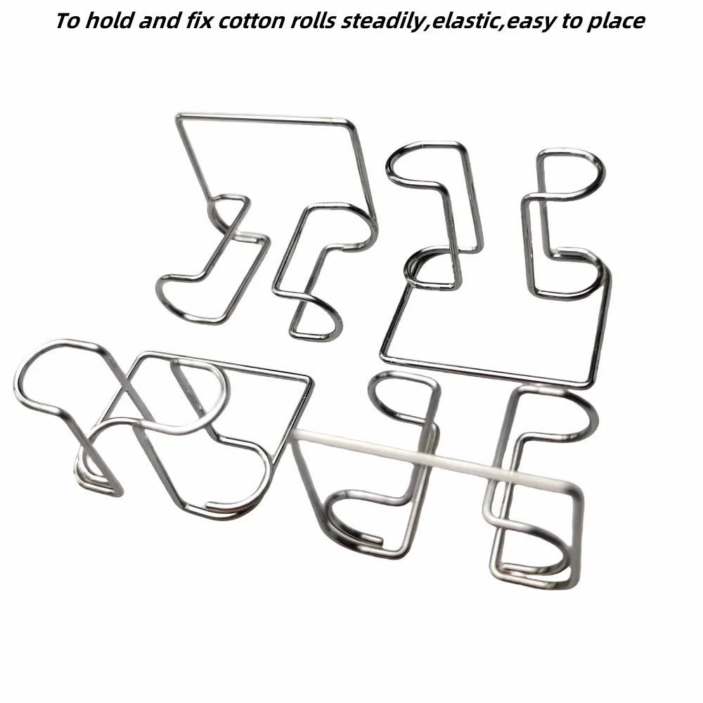 4PCS 스테인리스 스틸 치과용 면봉 클립 - 치과 클리닉, 교정 절차 및 실험실용 고압 살균 가능 홀더