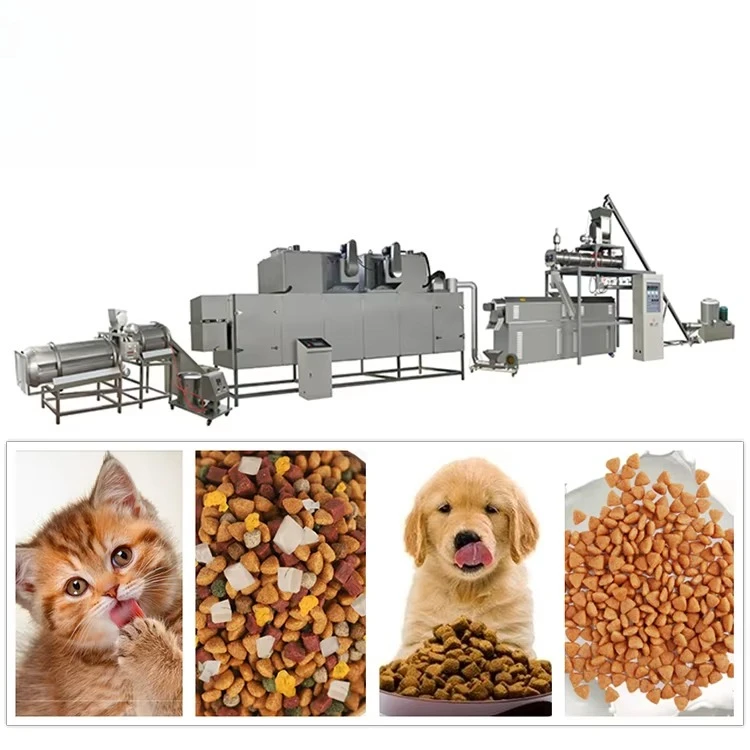Large Capacity Wet Kibble Pet Dog Cat Food Feed Processing Extruder Machine