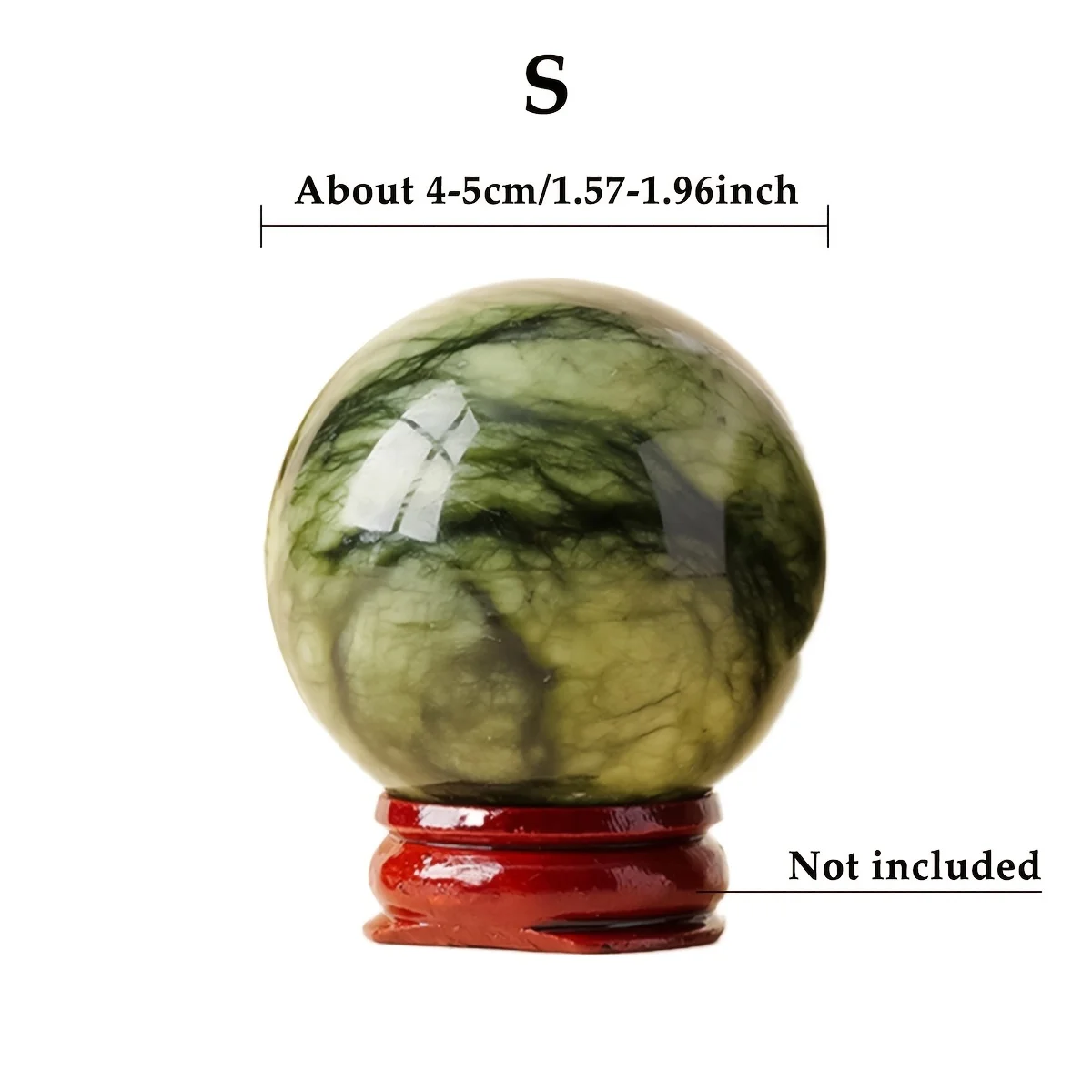 1pc Natural Xiuyan Stone Crystal Ball Ornament Raw Crystal Artisan Craft Home & Office Desk Feng Shui Decor Housewarming Gift