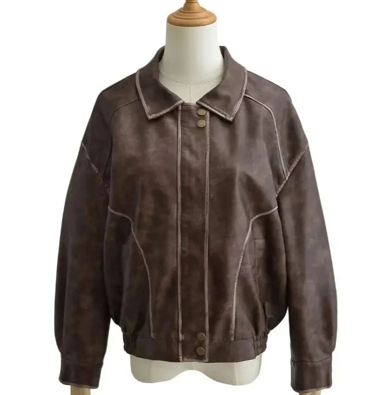 Abrigo liso con solapa a la moda para chaqueta de bolsillo, prendas de vestir exteriores elegantes de calle para mujer