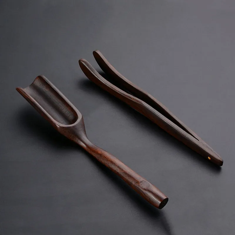 

1PC Chinese Solid Wood Tea Spoon Household Tea Clip Tea Ceremony Six Gentlemen Portable Travel Wooden Scoops Teaware Accessories