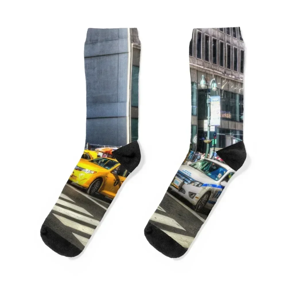 Street Scene New York Socks fashionable happy kawaii Designer Man Socks Women's