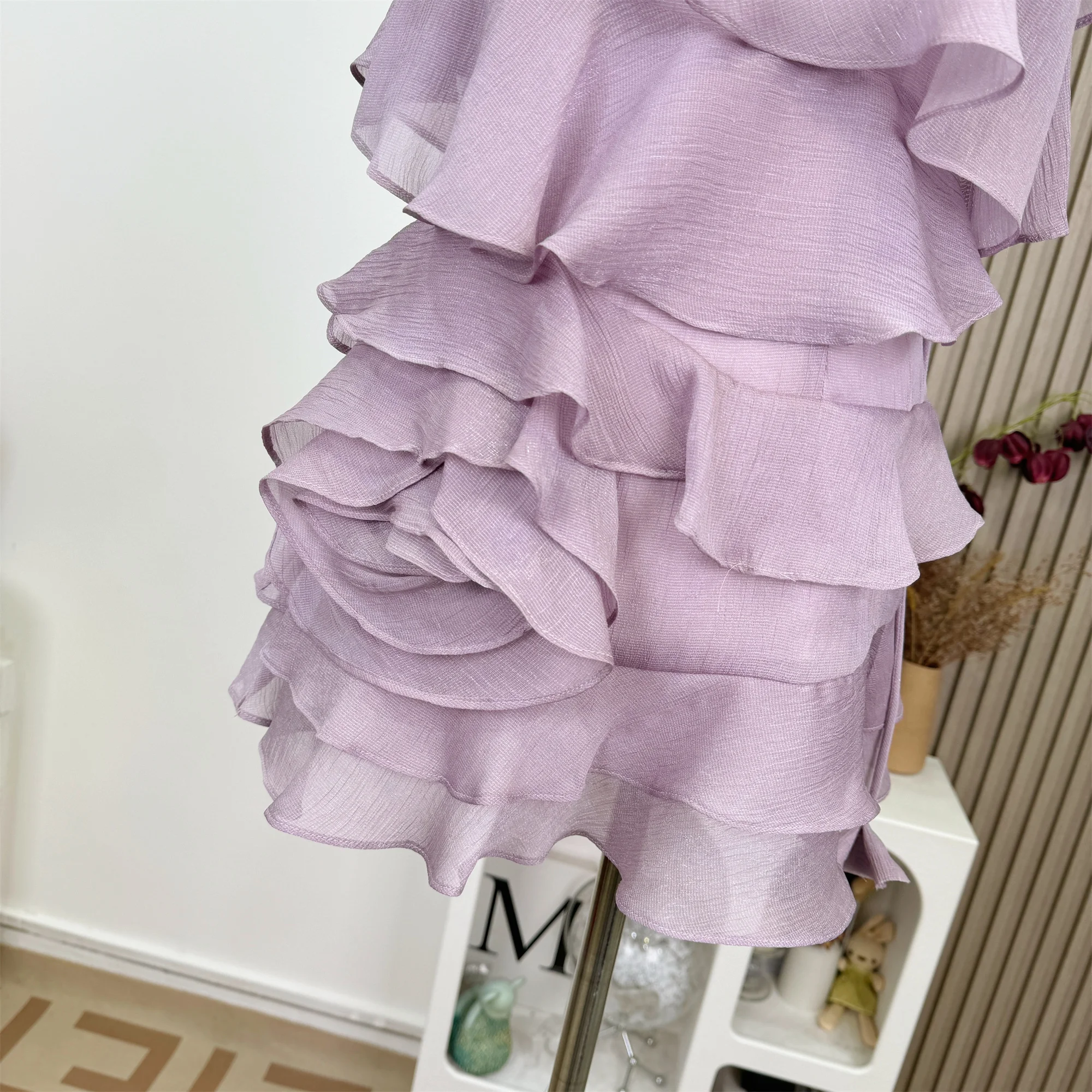 Feminino verão férias doce em camadas babados cinta vestido curto senhora streetwear cor sólida sem mangas floral mini vestido