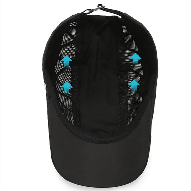 Unisex SPORTS Brief Gedruckt Schnell trocknende Baseball Kappe Sonnenhüte Outdoor Sommer Atmungsaktive Mesh Sonnenschirm Kappen Baskenmütze Visier Golf Hut – Detail 9