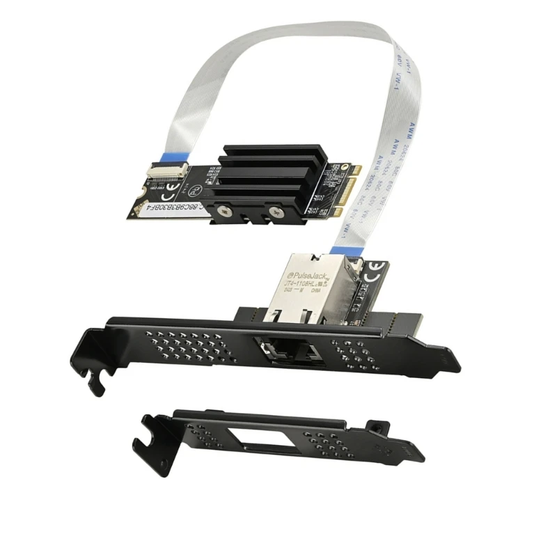 การ์ดเครือข่าย M.2 M.2 ถึงพอร์ตเดียว 10 Gbase Ethernet Gigabit + M คีย์ 10G/2.5G