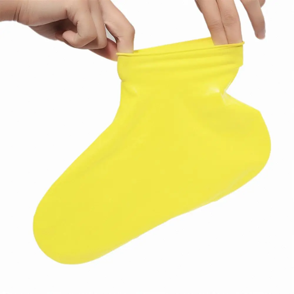 Impermeável Elastic Silicone Shoe Covers, Monocromático, Reutilizável, Unisex Rain Boots Acessórios