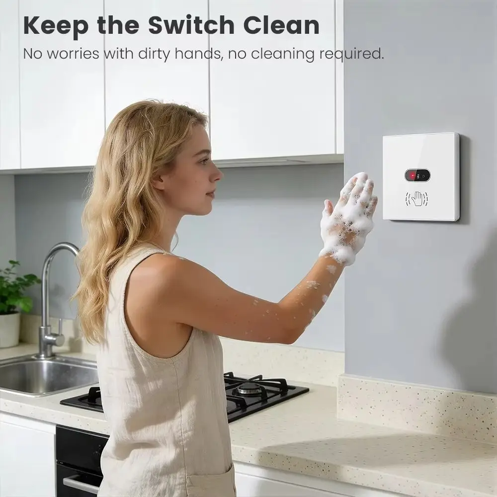 

Инфракрасный сенсорный выключатель с одной проводкой, панелью из стекла и интеллектуальным дизайном