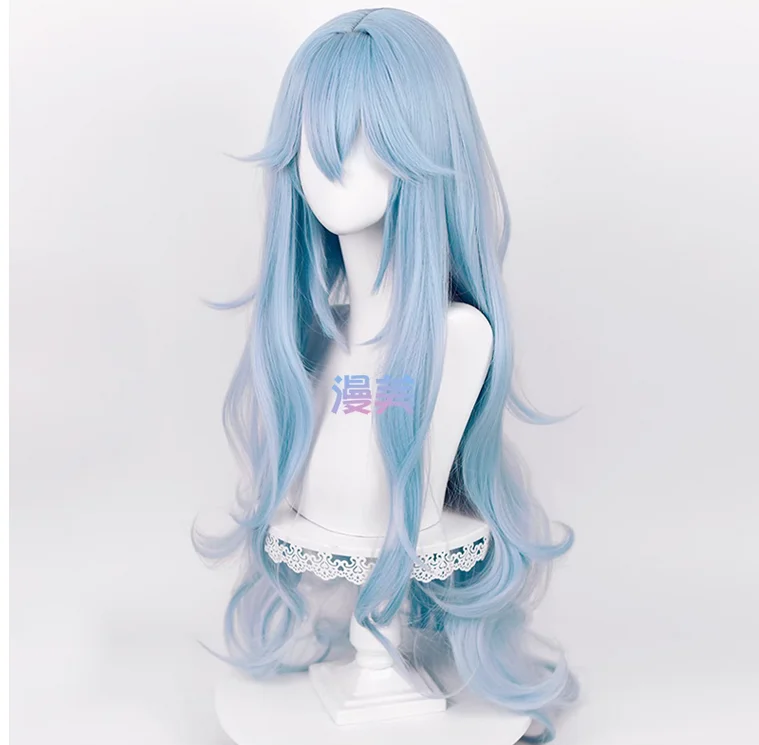 Peluca de cómic Ayanami, cabello largo, cuero cabelludo simulado, edición de teatro, accesorios para el cabello