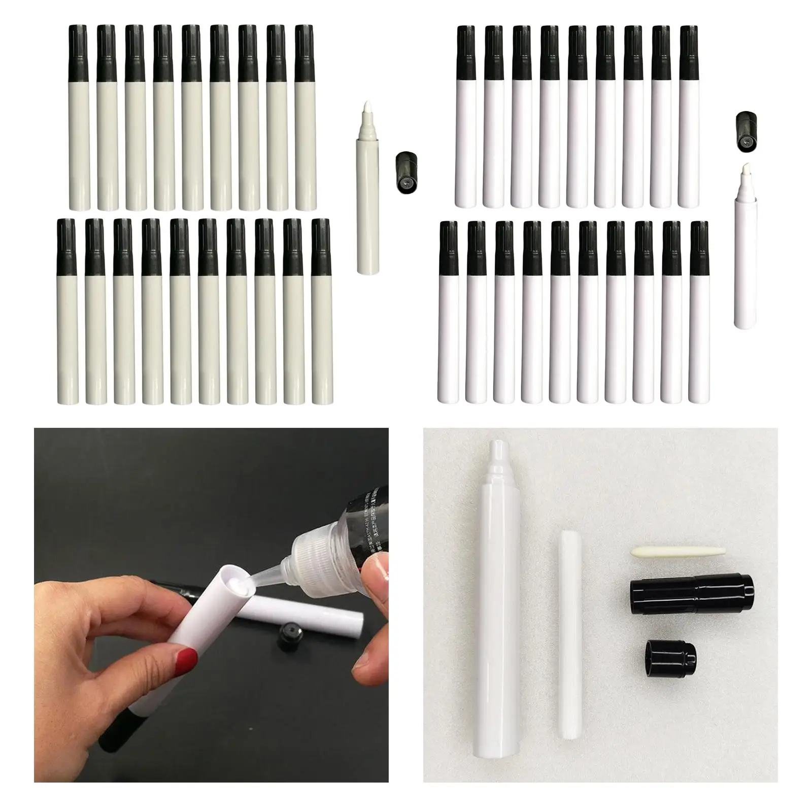 10 Stück leere Whiteboard Stift leere Farbe Whiteboard Stift Fässer Rohr Marker