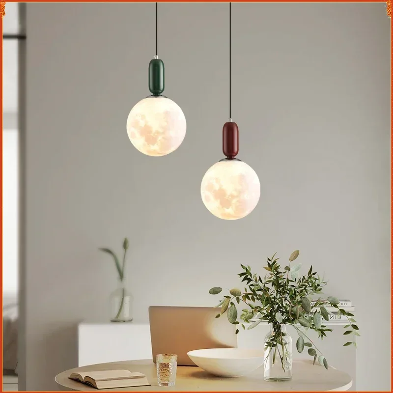 

Moon Glass Ball Lights Pendant Lights For Dining Room Kitchen Hanging Lights Minimalist Indoor Lighting Home Decor 15 20CM Lamps