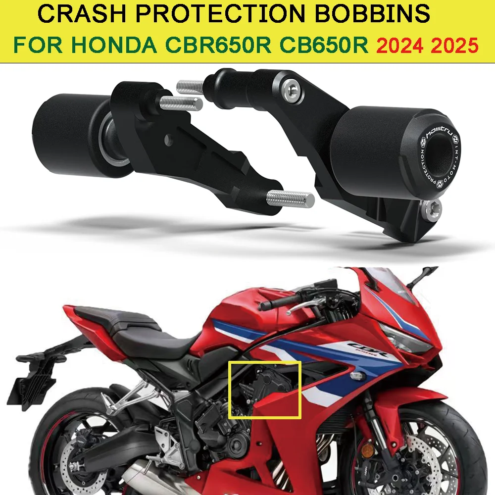 

For Honda CBR 650R CBR650R 2024 CB650R 2024 2025 Motorcycle Falling Protection Frame Slider Fairing Guard Crash Pad Protector