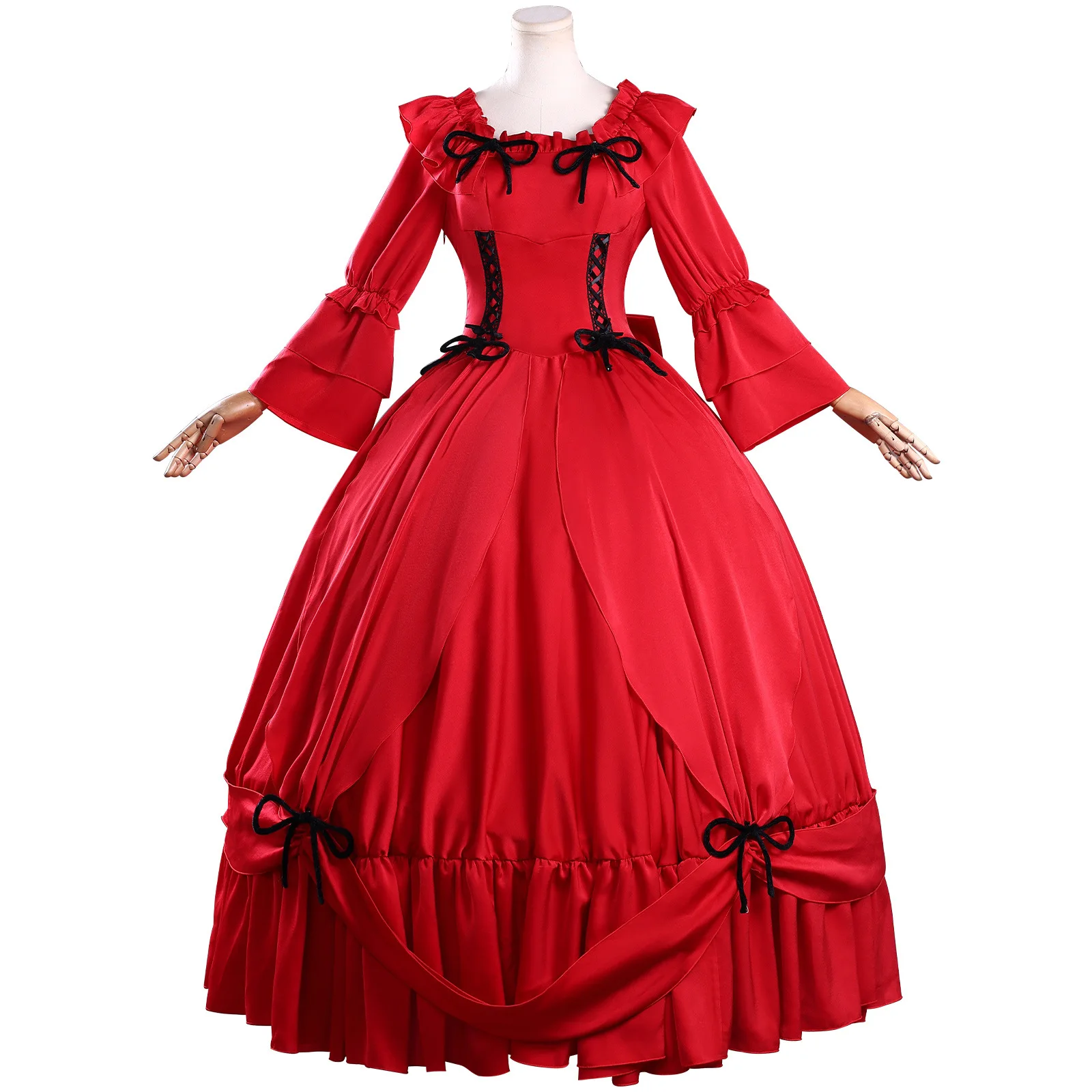 

Hot May I Ask for One Final Thing Cosplay Costume Anime Scarlet Role Playing Clothes Red Dress Outfit Women Comic Con Halloween