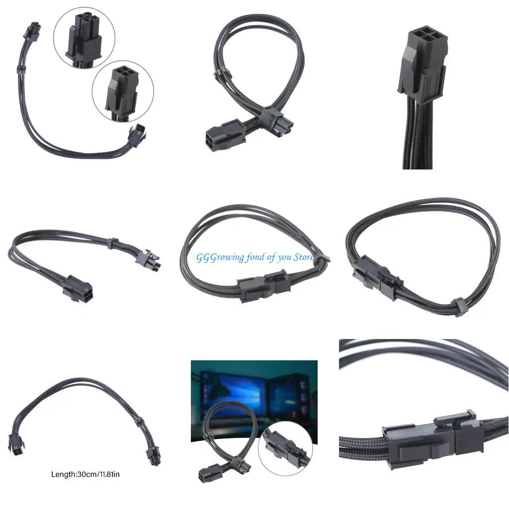 

H9EB 4PIN Long Extension for Motherboards CPU Cable Management for Computerser