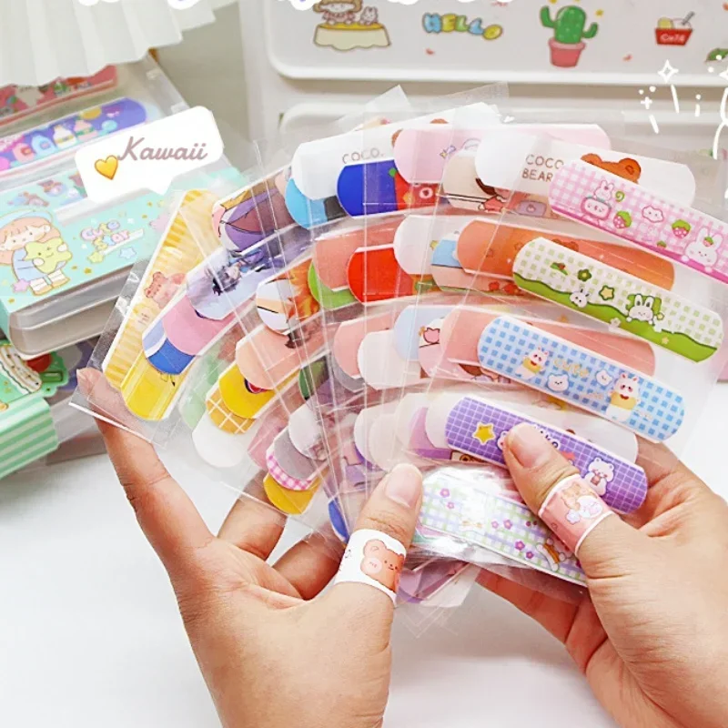 80pcs/box Cartoon PE Band Aid Wound Dressing Patch for Children Kids Kawaii Plaster First Aid Strips Portable Adhesive Bandages