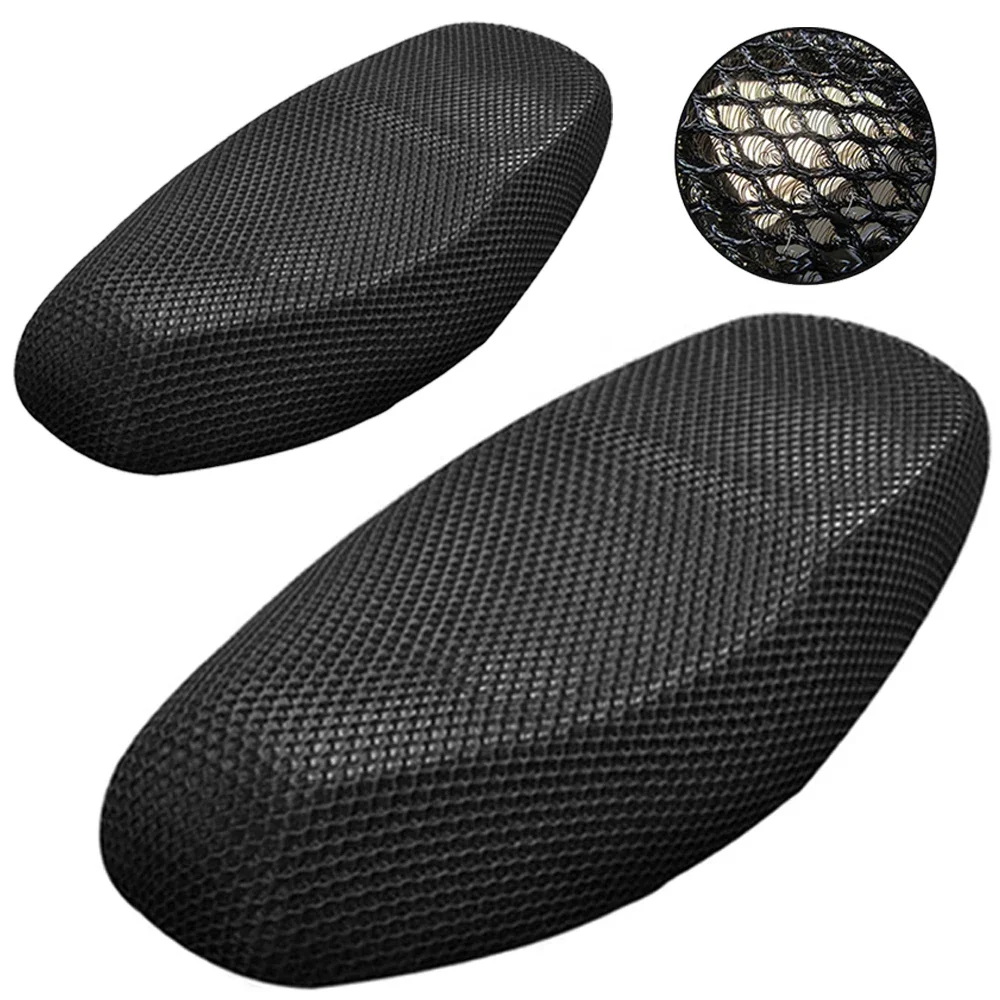 Summer Motorcycle Scooter Seat Cover Electric Breathable Motorcycle Accessories Black Protection Heat Insulation Seat Net Amagi
