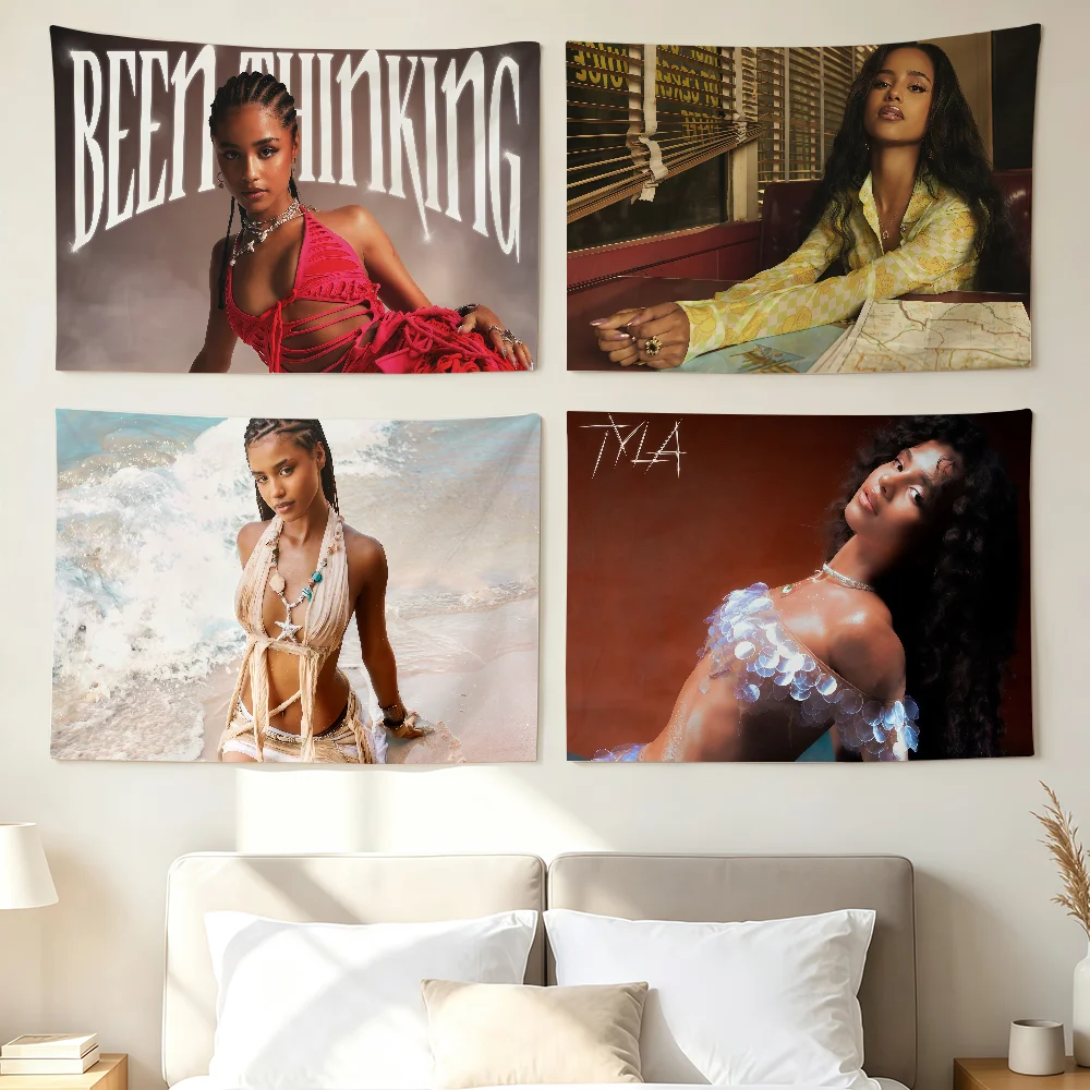 Singer Tyla WWP Flag Wall Decorations Home Decor Suitable For Living Rooms Bedrooms Dormitories Parties And Holidays