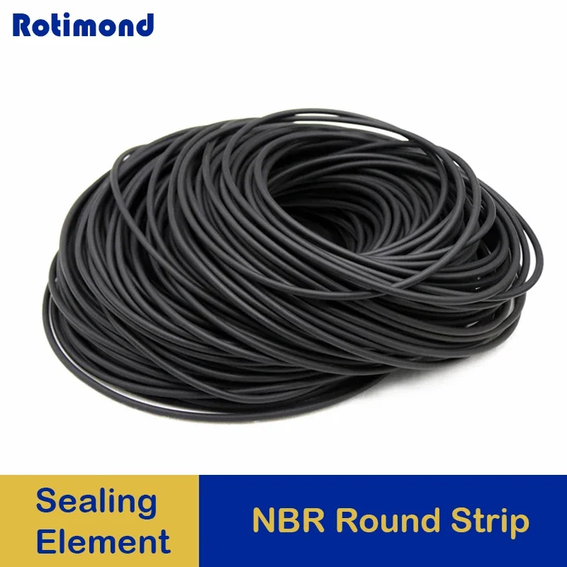 

Solid Black NBR Sealing Strip Dia 1.5 2 2.5 3 4 5 6 7 8 9 10mm Oil Resistance Nitrile Rubber Round Strip NBR Strip foam 2/5/10M