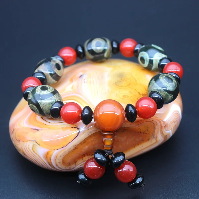 Ethnic style retro made old agate beads bracelet men jade bracelets wholesale scenic area, ancient city hot selling bracelets