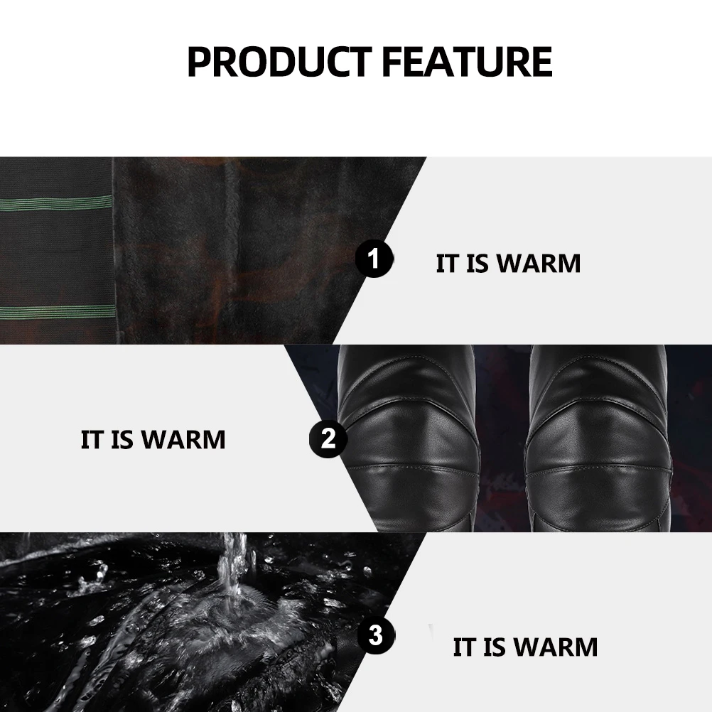 

2 Pcs Warm Knee Pads Windproof Motorcycle Wraps Black Reflective Strips Cycling Climbing Skating Christmas Gift