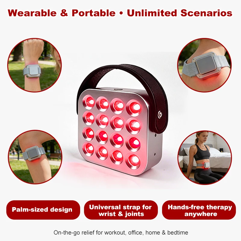 New Product Blue Red Light 470nm 660nm 850nm 940nm Infrared Light Therapy Portable Mini Device for Home & Travel Use