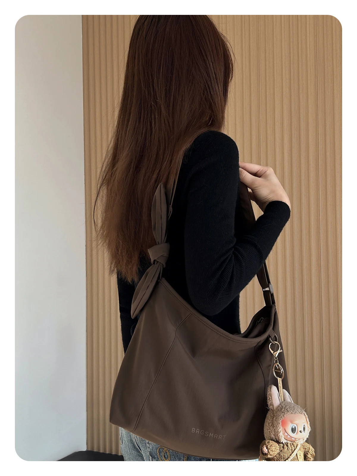 BAGSMART Damen-Umhängetasche mit großem Fassungsvermögen, lässige Schulterhandtasche, wasserdichte Reisetasche, multifunktionale Schultertasche für Übernachtungen – Detail 14