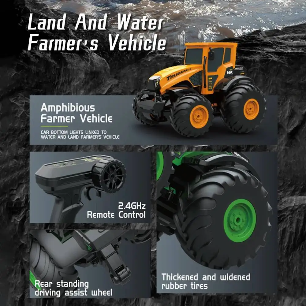 

1551 1:14 Full Scale Amphibious Vehicle 2.4G Remote Control Full Scale Throttle Can Be Off-Road And Climb Remote Control Car Toy