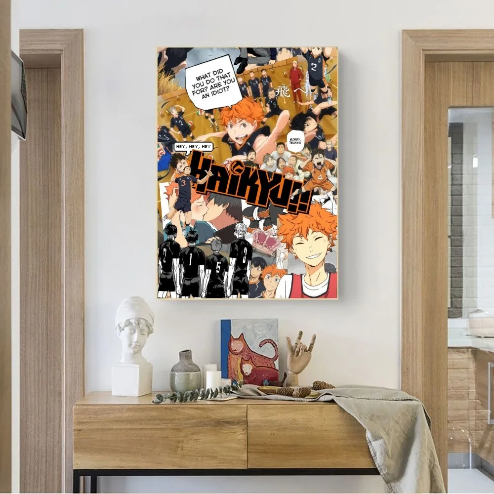 Classic Anime Haikyuu Poster No Framed Poster Kraft Club Bar Paper Vintage Poster Wall Art Painting Bedroom Study Stickers