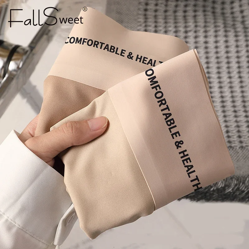 FallSweet 4 ks vysoce kvalitní dámské bavlněné kalhotky bezešvé kalhotky plus velikosti dámské spodní prádlo sexy dámské neviditelné spodní prádlo M-XL - náhled 4