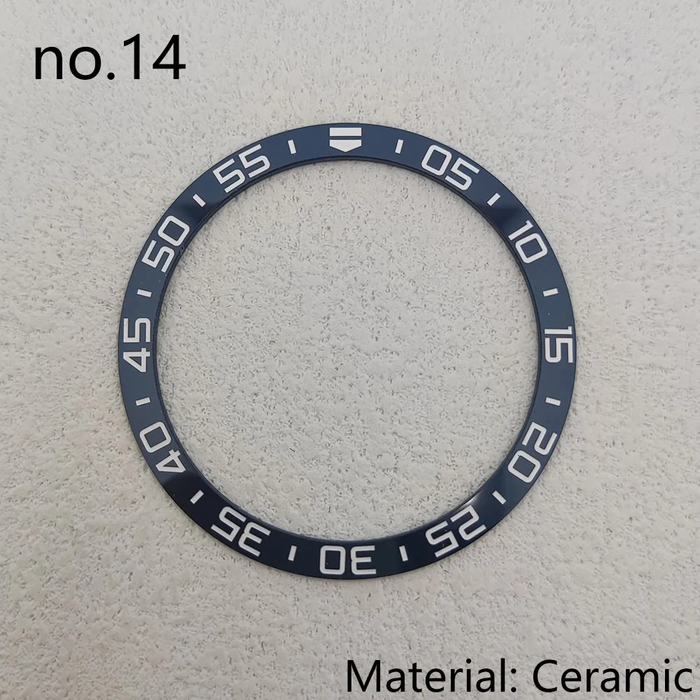 Inserto de bisel de reloj verde adecuado para caja de reloj de 39mm o 41,5mm, módulo de inserción de bisel de cerámica, accesorios de reloj sin luminoso