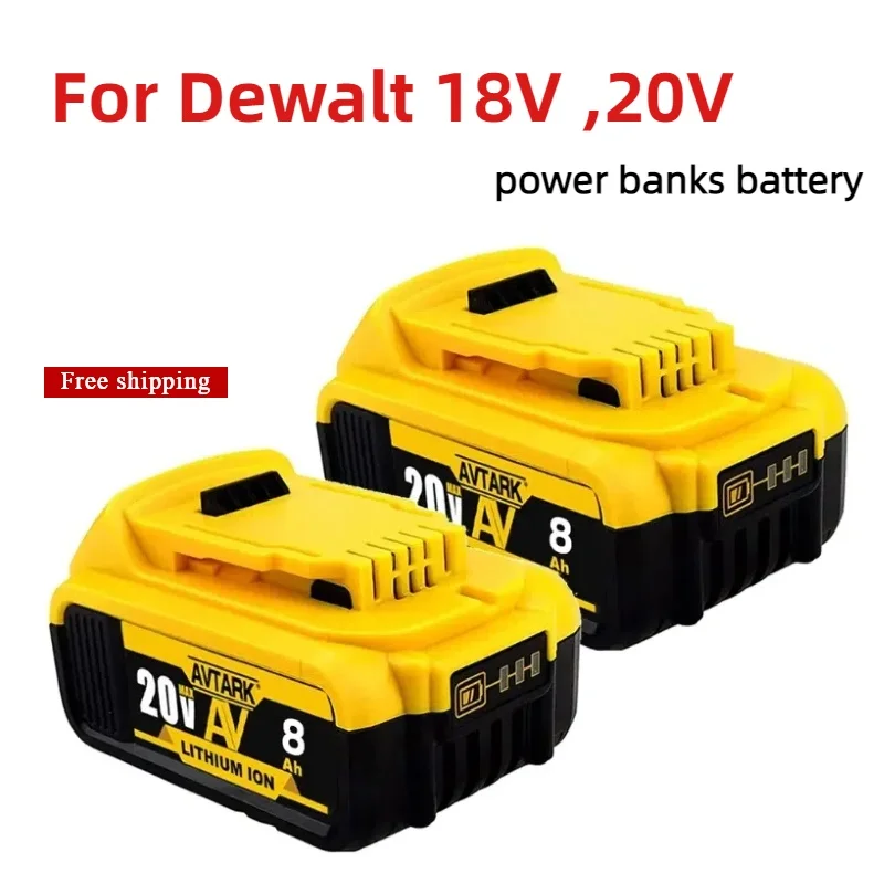 Dewalt用のリチウム交換用バッテリー,オリジナルの電動工具,20v,6.0ah,dcb184,dcb182,dcb180,dcb181,dcb182,b206