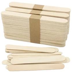 300PCS Wood Craft Sticks Natural Wood For DIY Craft Creative Designs and Children EducationIce Cream Sticks Cake Tools