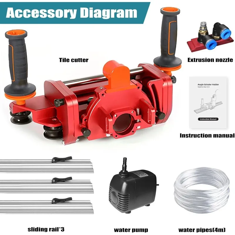 

Electric track angle grinder tile cutter for 125 inches (approx.