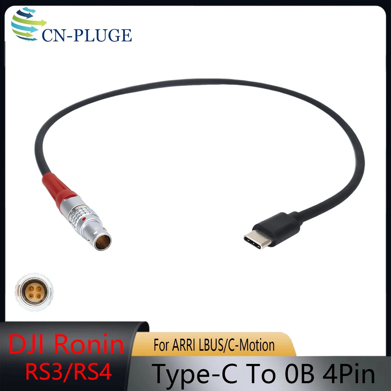 DJI Ronin RS3/ RS4 Type-C to OB 4pin Male Plug for ARRI LBUS FIZ MDR Wireless Focus Power Cable