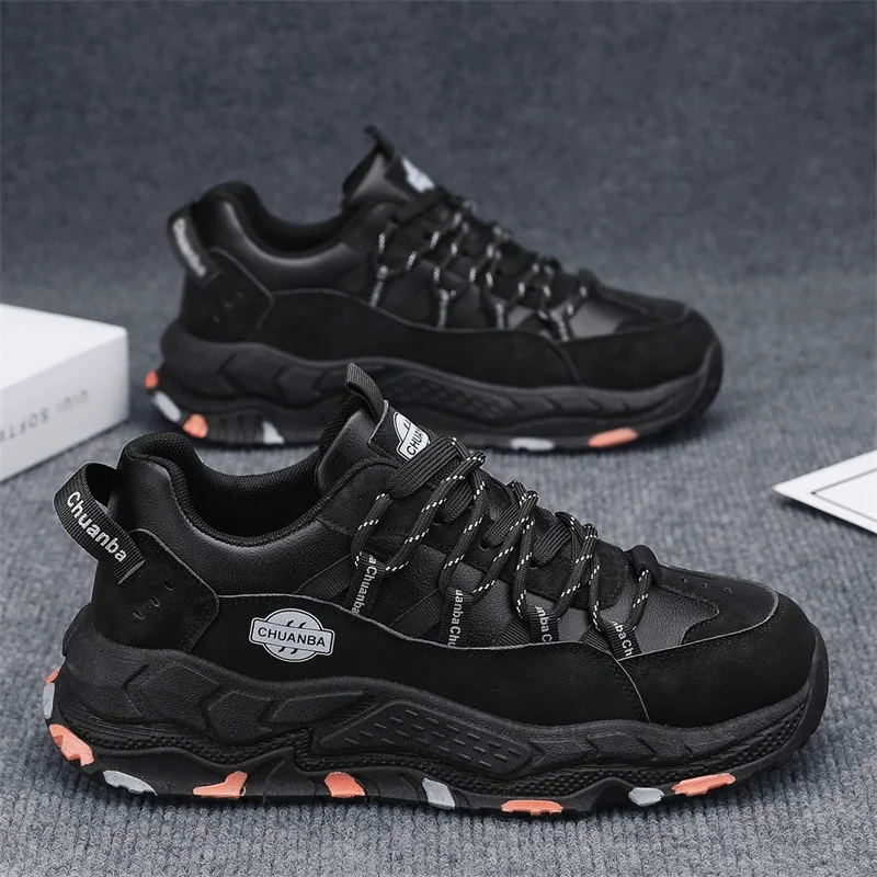 أحذية صفراء كبيرة على الطراز الأمريكي للرجال: أحذية عمل بنعل سميك للخريف، أحذية عمل بنعل ناعم من الجلد الطبيعي للرجال، R #3